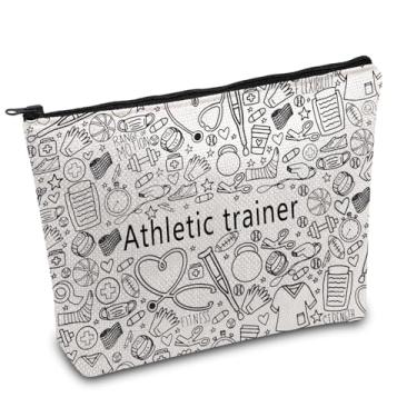 Imagem de FOTAP Bolsa de maquiagem para treinador atlético, presente de apreciação de treinador, presente de treinador, presente de aposentadoria, Branco, Treinador atlético