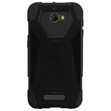 Imagem de AMZER Capa rígida de camada dupla resistente fina protetora híbrida macia com suporte para Coolpad Defiant - Preta