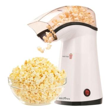 Imagem de Pipoqueira Eletrica 1200w 5 Ciclos Britania LuxxCook  Branca 220V