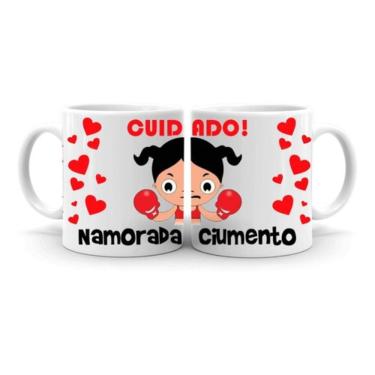 Imagem de Caneca Cuidado Namorada Ciumenta  Dia Dos Namorados