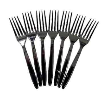 Imagem de Garfo Acrílico Reforçada Churrasco Master Preta - 50 unid - Elite