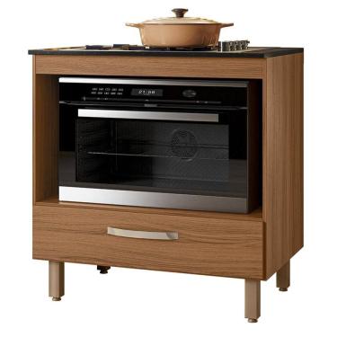 Imagem de Balcão de Cozinha Fit 80 com Tampo MDP para Cooktop - Nicioli