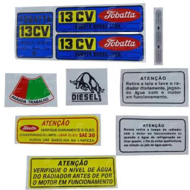 Imagem de Kit de Decalque do Microtrator Tobatta M130 13Hp