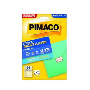 Imagem de Etiqueta Adesiva Pimaco Inkjet+Laser A5Q-1723 C/672