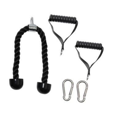 Imagem de UGPLM Corda tríceps puxar para baixo a conexão do cabo de cabine de nylon não -deslocamento acessórios tríceps puxando corda para o treino corporal academia