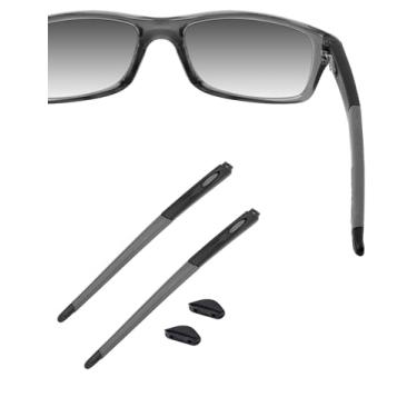 Imagem de HILEEN Hastes pretas de substituição para óculos Oakley Crosslink Pitch OX8037 OX8041 OX8111 OX3226 - Cinza