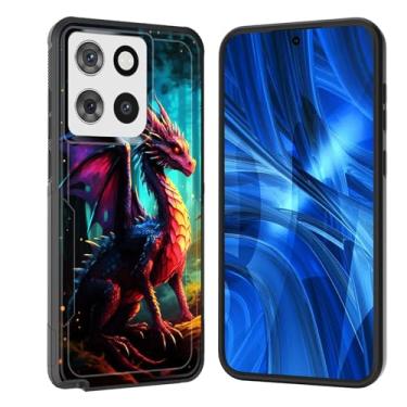 Imagem de JHYYTUJTYP Capa para Moto G Stylus 5G 2025, [Teste de queda de grau militar] Capa protetora resistente à prova de choque resistente para Motorola Moto G Stylus 5G 2025, dragão da floresta