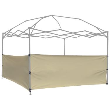 Imagem de Duas paredes 2 peças painel de parede de meia lateral para parede de parede solar para dossel pop up Gazebo Tent Shelter 25,7 x 25,7 cm, 25,7 x 35,7 cm, perna vertical 2 meias paredes bege apenas