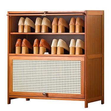 Imagem de Sapateira com assento, banco de sapatos, armário de sapatos moderno, organizador de prateleira de armazenamento de sapato, estilo industrial, construído para durar, para corredor do quarto, entrada da