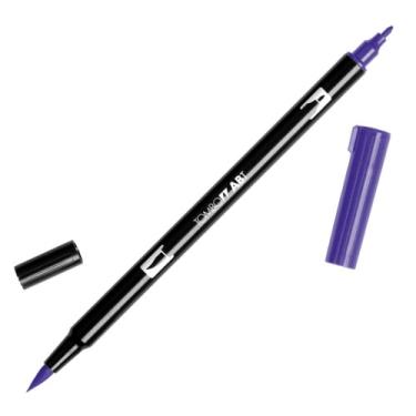Imagem de Tombow Caneta de ponta dupla, violeta 606, pacote com 6