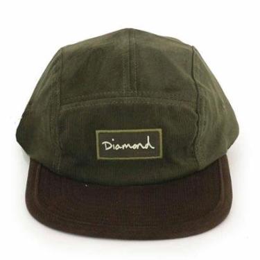 Imagem de Boné Diamond Five Panel OG Script Corduroy - Verde Oliva-Unissex