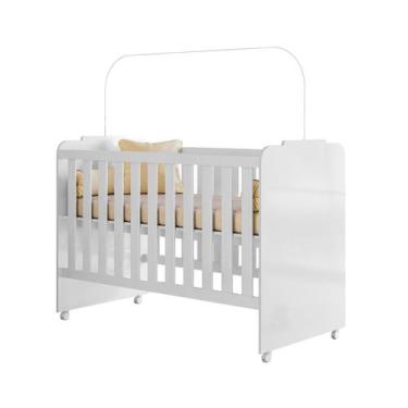 Imagem de Berço Para Bebê Infantil Grade Fixa Branco  Amore Peternella