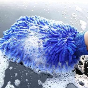 Imagem de Luva Automotiva para Lavar Carros e Motos Lavagem Automotiva Microfibra Multiuso Limpeza Residencial Esponja para Lavagem Automotiva e Residencial