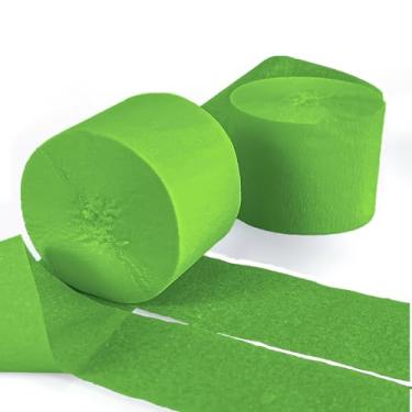 Imagem de Flâmulas de papel crepe, grama, verde, para aniversário, casamento, festival, ornamento, formatura, colorido, Candyland, festa, arco-íris, suprimentos DIY