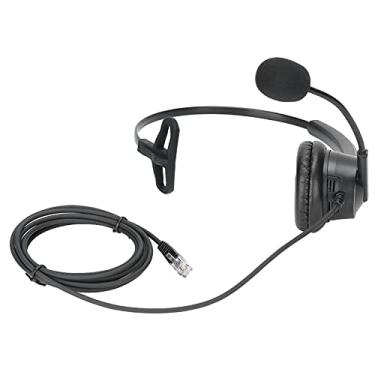 Imagem de Fone de ouvido para telefone, faixa de cabeça ajustável Fone de ouvido comercial Proteja o conforto auditivo com microfone para o Call Center para escritório e PC doméstico