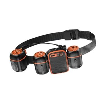 Imagem de Generic Mini ventilador de cintura portátil 16000RPM mãos livres vento forte presente refrigerador de cintura com cinto para acampamento viagem casa esporte, B