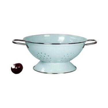 Imagem de Cesta De Frutas Esmaltada Multiuso, Tigela De Drenagem, Peneira De Veg