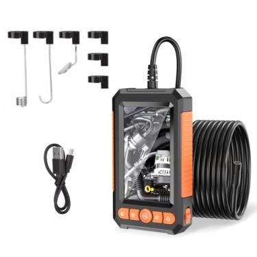 Imagem de Endoscópio industrial portátil, LED HD 1080p com luz e cabo de 16,4 m, IP67 à prova d'água para homens