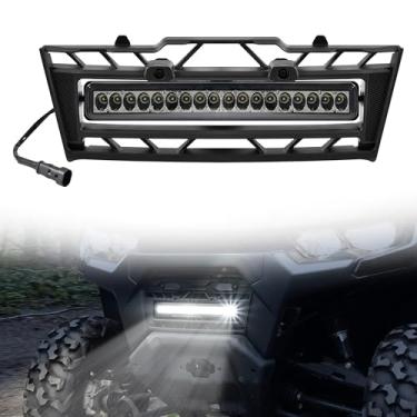Imagem de SLORIMOD Grade Frontal De Malha Com Luz Led Para Acessórios Can-Am Defender Hd9 Hd7 Hd10 2020-2025, Tela Radiador Plástico Pp, Barras Holofotes Ajustáveis E Acabamento Fosco