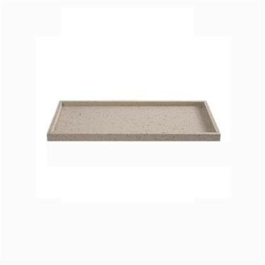 Imagem de Prato de Flores Bandeja coletora para vasos de plantas internas e externas, palete retangular de resina sintética para vasos de flores Vaso(Beige,X-Small)