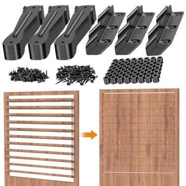 Imagem de Suemisi Kit de suporte de louver, conjunto de ferragens de persiana, ferragens para persianas, sistema de persiana de deck para cerca, jardim, venezianas e persianas (1)