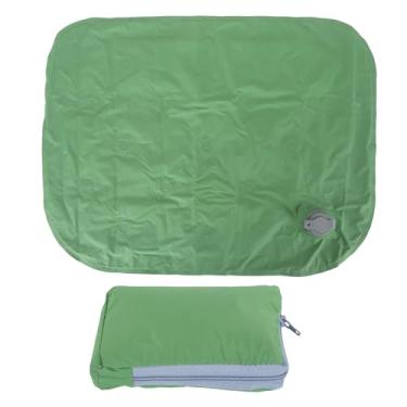 Imagem de Almofada inflável ao ar livre Ponto de viagem portátil leve portátil para camping TPU Canvas 13 x 8cm 87g (Verde)