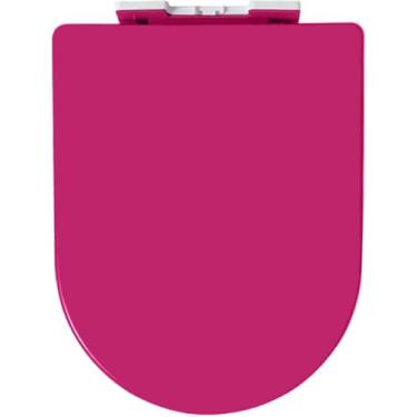 Imagem de Assento De Vaso Sanitário De Liberação Rápida De Fechamento Macio Resistente Para Família De Banheiro, Design Ergonômico Com Dobradiças Ajustáveis, 6 Cores Disponíveis, Rose Red, Onesize
