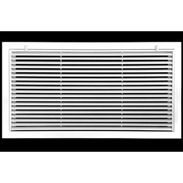 Imagem de Grade de filtro de retorno de alumínio 76.2 cm x 25.4 cm para filtro de 2.5 cm - fluxo de ar fácil - grades de barra linear [dimensões externas: 32,5 W x 12,5h]