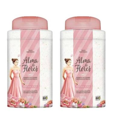 Imagem de Kit 2 Talco Perfumado Alma De Flores Jasmim 100G - Memphis
