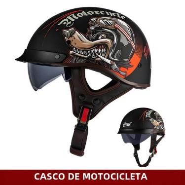 Imagem de Capacete Unissex Retro Meio Capacete De Verão Para Motocicleta Elétric