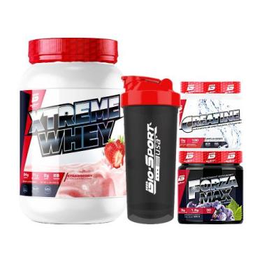 Imagem de Kit Xtreme Whey900g 100 Creatina150g Forza Max300g Coquet - Bio Sport 