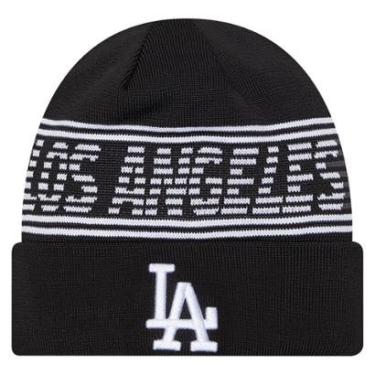 Imagem de Gorro New Era MLB24 Sptknit Cw Losdod Blkblkwhi Masculino-Masculino