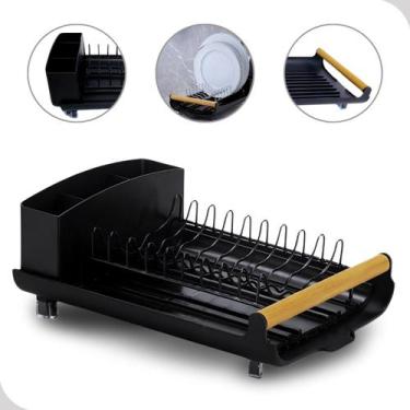 Imagem de Escorredor extensível black eco design com suporte talheres - Arthi