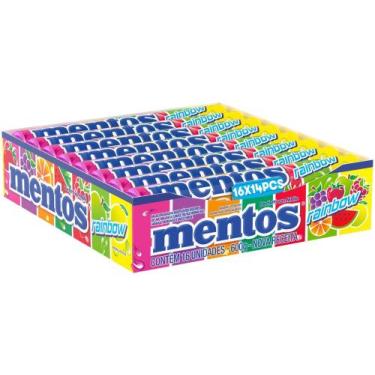 Imagem de Bala Mentos Rainbow 37,5g Display com 16 Sticks