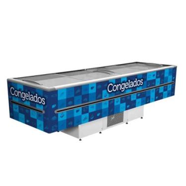 Imagem de Ilha de Congelados Expositora 3 Metros Azul com Led Fricon 820 Litros 