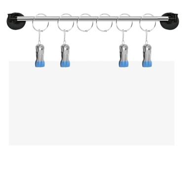 Imagem de Haste magnética para quadro branco de sala de aula, suporte de âncora de ímãs para calendário, suporte de papel magnético, organizador de pendurar para exibição de data de professor, preto e branco