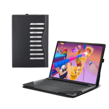 Imagem de Capa para laptop HP Victus Gaming Laptop 16-r0007na |16-r1005na| 16-s0005na Capa com tudo incluído, capa de bolso interno de couro PU de 15,6 polegadas (cinza)