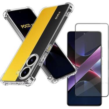 Imagem de Capa Capinha Anti Impacto + Película Premium 9D Cerâmica Compatível Com Xiaomi Poco X7 Pro 5G - Bluepink