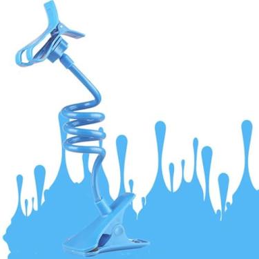 Imagem de Suporte Universal Multifuncional Para Telefone-De Cabeceira E Mesa Ajustável Assistir TV/Filme(Azul)