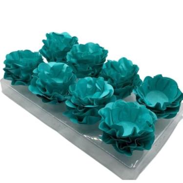 Imagem de Kit Forminhas para Doces Finos Formato Flor Para Festa 40/80/120 Aniversário Batizado Casamento(TIFANY,KIT 40 FORMINHAS)