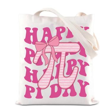 Imagem de ENSIANTH Sacola Happy Pi Day 3.14 Matemática Pi Symbol-Science Math Lover Shoulder Bag Teacher Coquette Bow Gift, Bolsa Pi Day