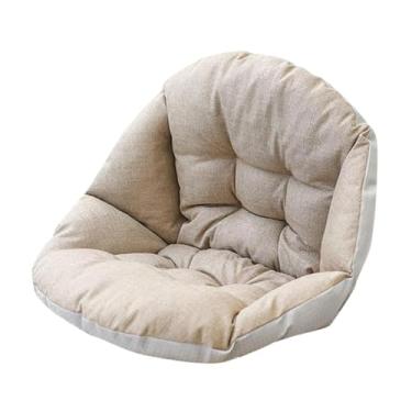 Imagem de Generic Almofada para cadeira de balanço com suporte para as costas, almofada espessa e confortável para assento de cesta suspensa para, sala de, Camelo