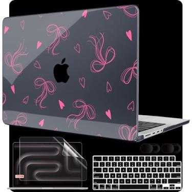 Imagem de MEEgoodo Capa para M4 MacBook Pro 16 polegadas 2024 2023 2021, serve para modelos A3403/A3186/A2991/A2780/A2485 M3 M2 M1 Pro/Max Chip, capas rígidas para laptop com capa de teclado e câmera, laço de