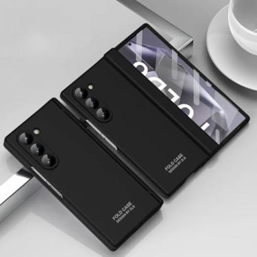 Imagem de Capa para Galaxy Z Fold6 de plástico rígido com proteção de dobradiça e capa à prova de choque (para Galaxy Z Fold6/preto)