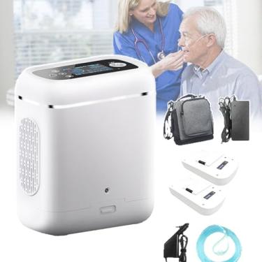 Imagem de CNAOHGHN MáQuina De 0x2 PortáTil, Uso DoméStico 0x², Mini Gerador, ConcentraçãO De 90%±3%, Pulsado Leve 1,2kg ，Bateria De 2 * 5000 Mah, Ac/Dc Para Idosos