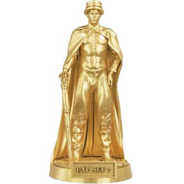 Imagem de Estátua Exu Seu 7 Umbanda Candomblé (Cor Ouro)