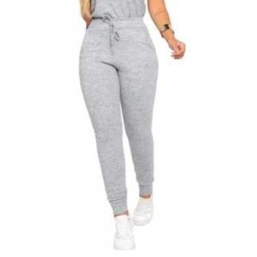 Imagem de Calça Feminina Jogger Com punho e Elástico na Cintura - Amariti, Cinza