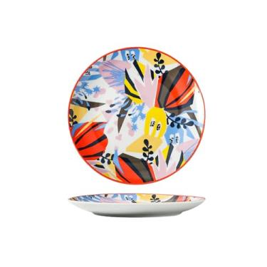 Imagem de Prato de sobremesa de cerâmica para hotel restaurante bolo de frutas - disco de 20 cm -B