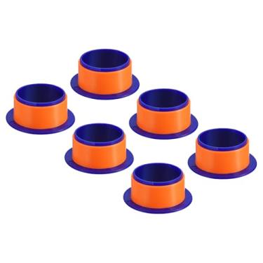 Imagem de PATIKIL Alça retrátil de 10 cm, 6 peças, dispensador de filme elástico de plástico para embalagem móvel de 76 mm acima do núcleo de móveis, azul escuro