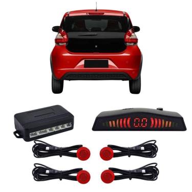 Imagem de Sensor De Estacionamento 4 Pontos First Option 22Mm Vermelho